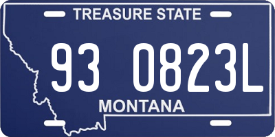 MT license plate 930823L
