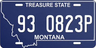 MT license plate 930823P
