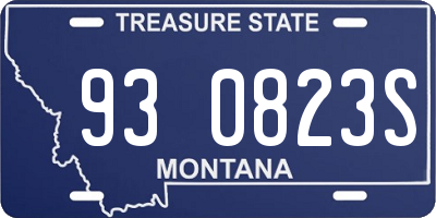 MT license plate 930823S