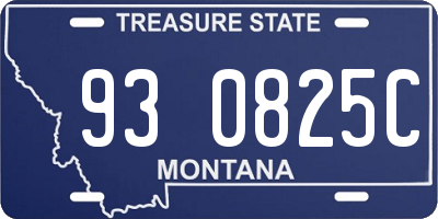 MT license plate 930825C