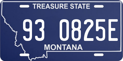 MT license plate 930825E