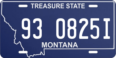 MT license plate 930825I
