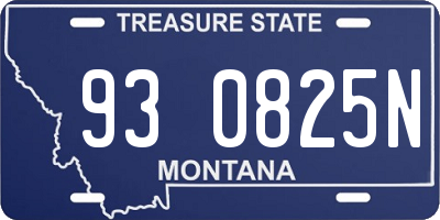 MT license plate 930825N