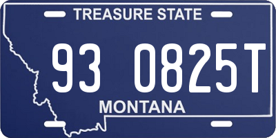 MT license plate 930825T