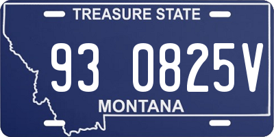MT license plate 930825V