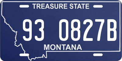 MT license plate 930827B
