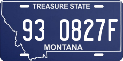 MT license plate 930827F