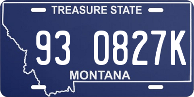 MT license plate 930827K