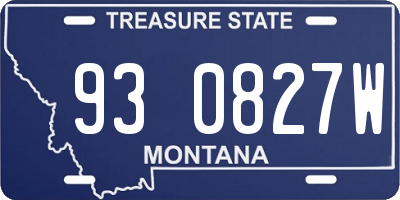 MT license plate 930827W