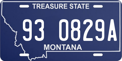 MT license plate 930829A