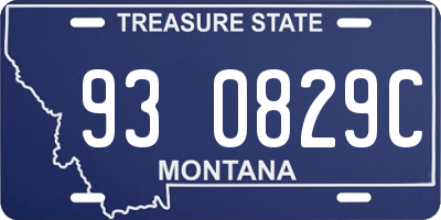 MT license plate 930829C