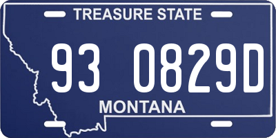MT license plate 930829D