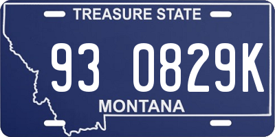 MT license plate 930829K