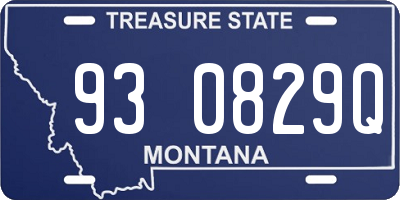 MT license plate 930829Q