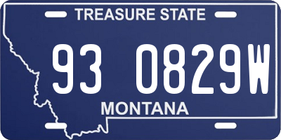 MT license plate 930829W
