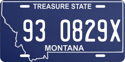 MT license plate 930829X