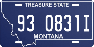 MT license plate 930831I