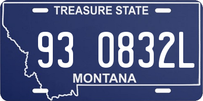 MT license plate 930832L