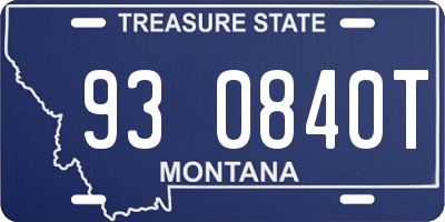 MT license plate 930840T