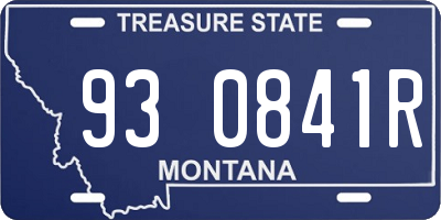 MT license plate 930841R