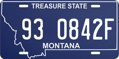 MT license plate 930842F