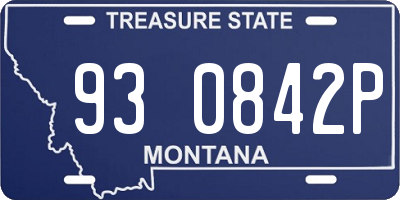 MT license plate 930842P