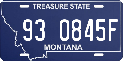 MT license plate 930845F