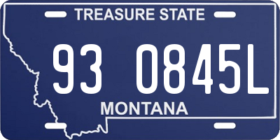 MT license plate 930845L