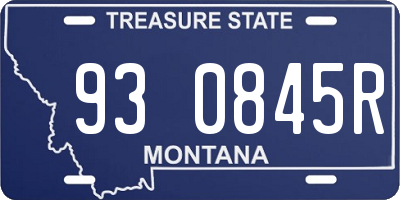 MT license plate 930845R