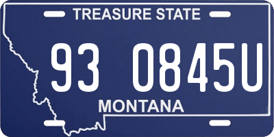 MT license plate 930845U
