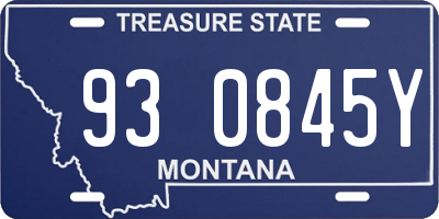 MT license plate 930845Y