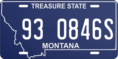 MT license plate 930846S