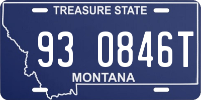 MT license plate 930846T