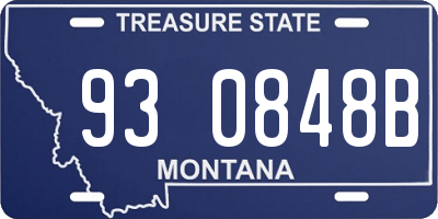 MT license plate 930848B