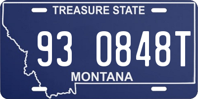 MT license plate 930848T