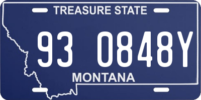 MT license plate 930848Y