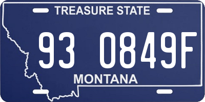 MT license plate 930849F