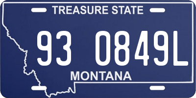 MT license plate 930849L