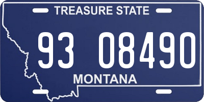 MT license plate 930849O