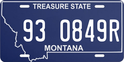 MT license plate 930849R