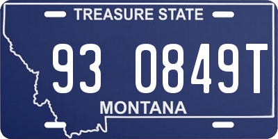 MT license plate 930849T