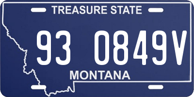 MT license plate 930849V