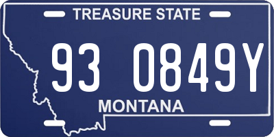MT license plate 930849Y