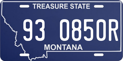 MT license plate 930850R