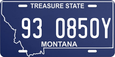 MT license plate 930850Y