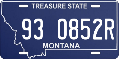 MT license plate 930852R
