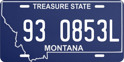 MT license plate 930853L