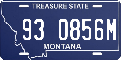 MT license plate 930856M