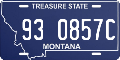 MT license plate 930857C