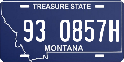 MT license plate 930857H